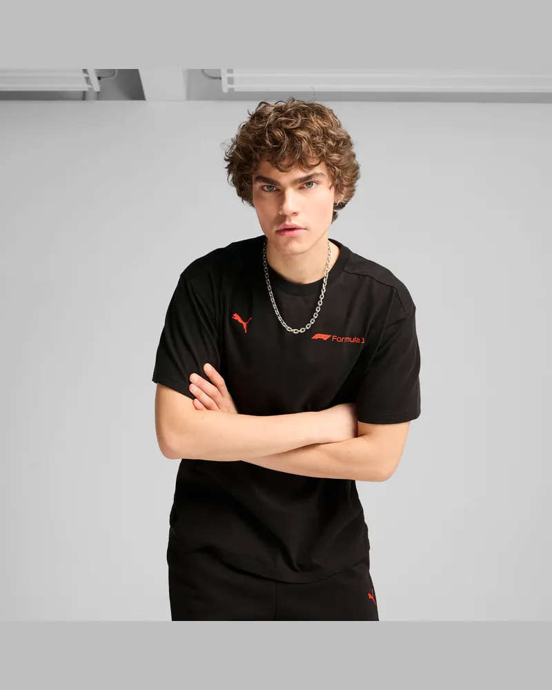 Puma T-shirt grafica F1® ESS+ vestibilità comoda da uomo, Abbigliamento, Nero Black
