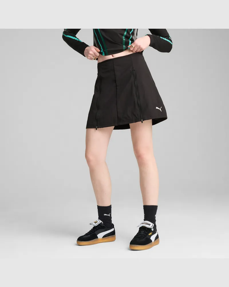 Puma Gonna in tessuto con zip DARE TO da donna, Abbigliamento, Nero Black