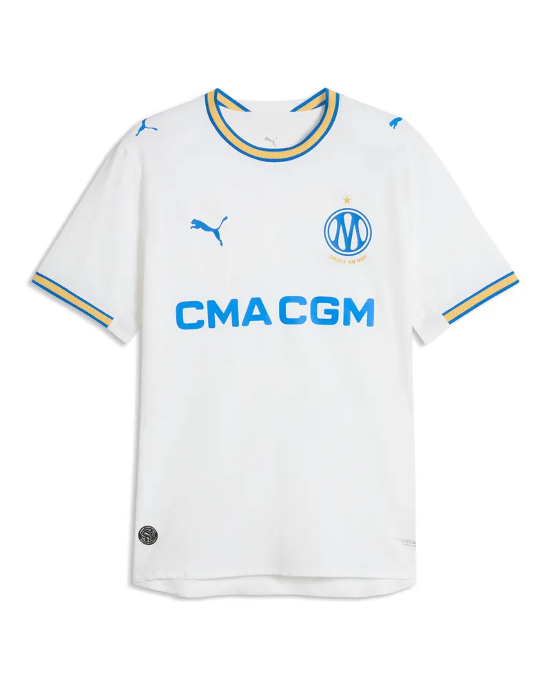 Puma Maglia Home Olympique de Marseille Authentic da uomo, Accessori, Bianco White