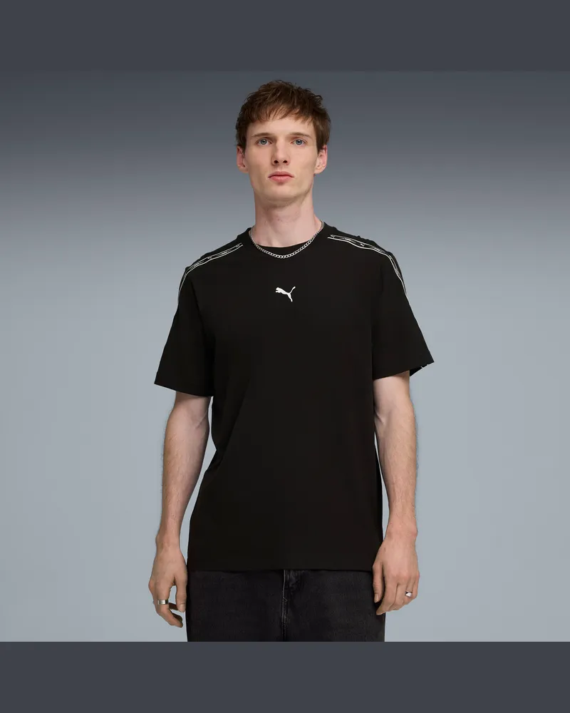 Puma T-shirt Essentials Tape da uomo, Abbigliamento, Nero Black