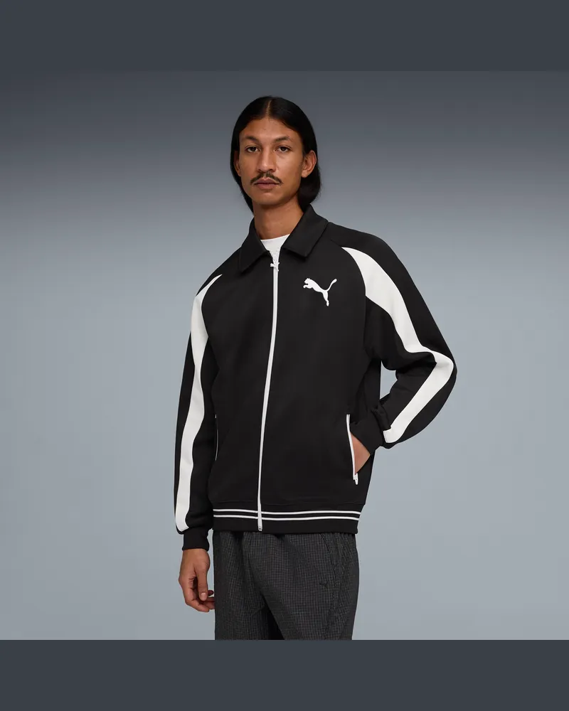 Puma Giacca sportiva T7 Big Cat da uomo, Abbigliamento, Nero Black