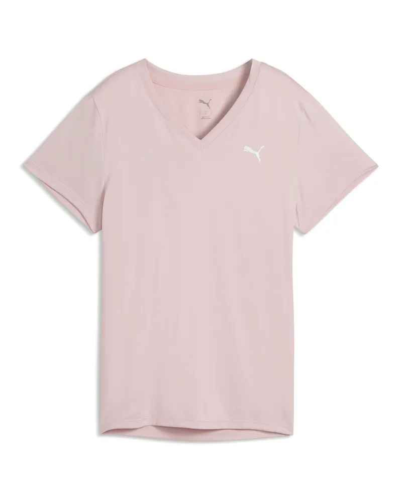 Puma T-shirt con scollo a V TAD ESSENTIALS da donna, Abbigliamento, Rosa Pink
