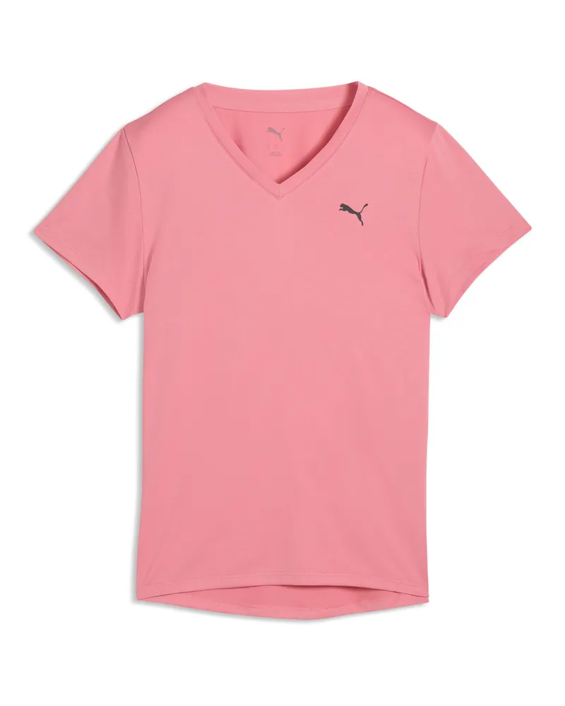 Puma T-shirt con scollo a V TAD ESSENTIALS da donna, Abbigliamento, Rosa Pink