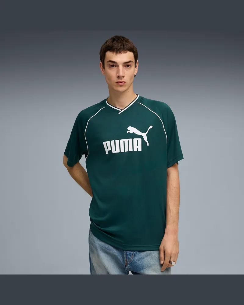 Puma Maglia da calcio Essentials da uomo, Abbigliamento, Verde Green
