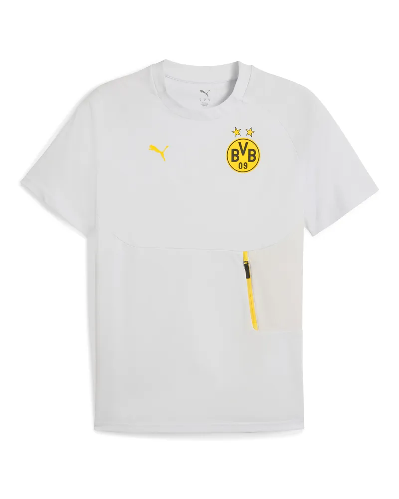 Puma T-shirt con taschino Borussia Dortmund TECH da uomo, Accessori, Grigio Gray
