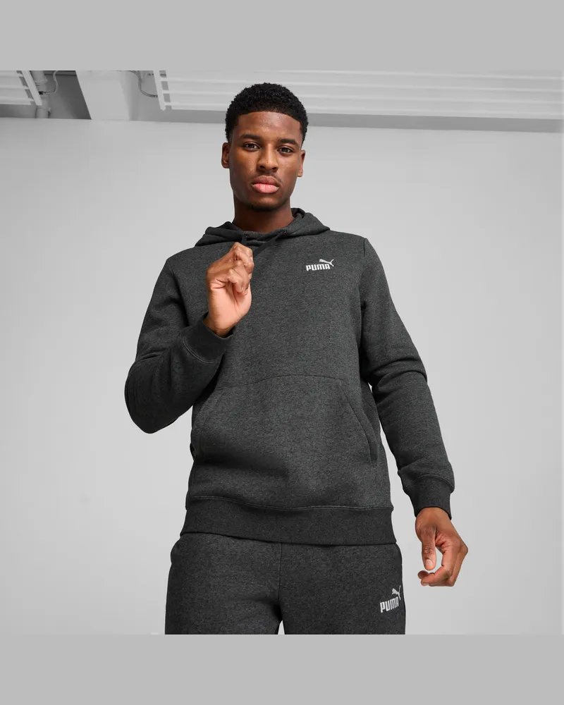 Puma Felpa con cappuccio Essentials con logo piccolo N. 1 da uomo, Abbigliamento, Grigio Gray