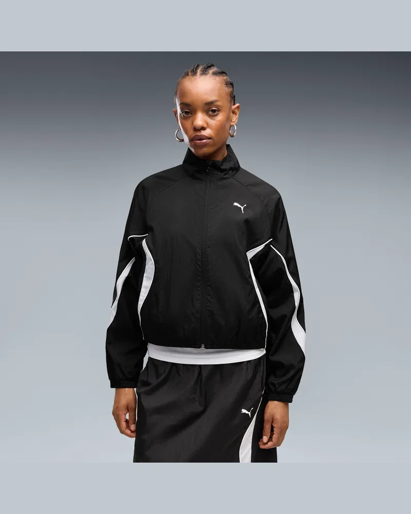 Puma Giacca in tessuto  dal taglio morbido da donna, Abbigliamento, Nero Black