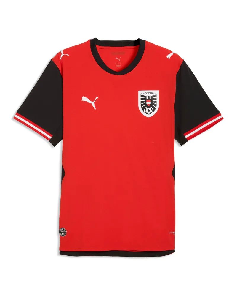 Puma Maglia Home Austria Authentic 2026 da uomo, Accessori, Rosso Red