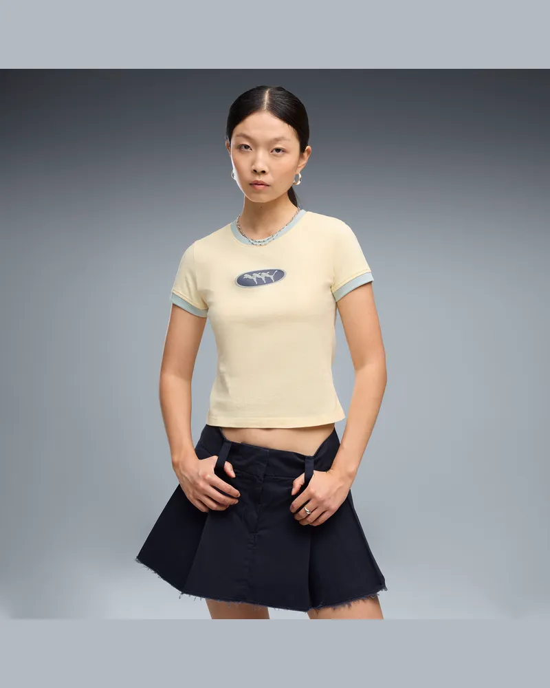 Puma T-shirt con grafica FUTURE..ARCHIVE da donna, Abbigliamento, Giallo Yellow