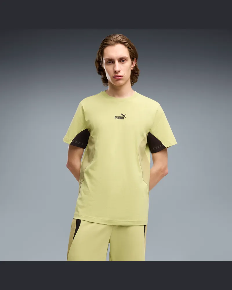 Puma T-shirt Essentials Block da uomo, Abbigliamento, Verde Green
