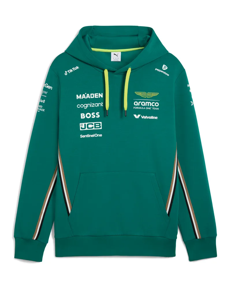 Puma Felpa con cappuccio  x ASTON MARTIN ARAMCO F1® TEAM Replica da uomo, Accessori, Verde Green