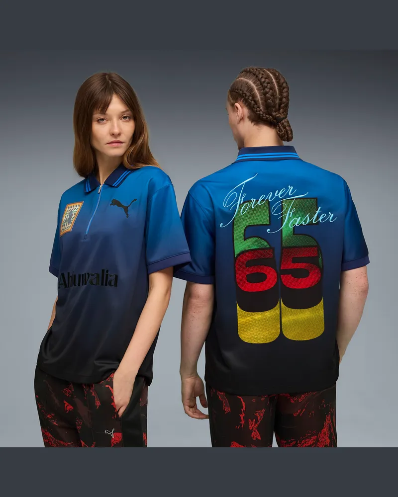 Puma Polo  x AHLUWALIA dal taglio morbido unisex, Abbigliamento, Blu Blue