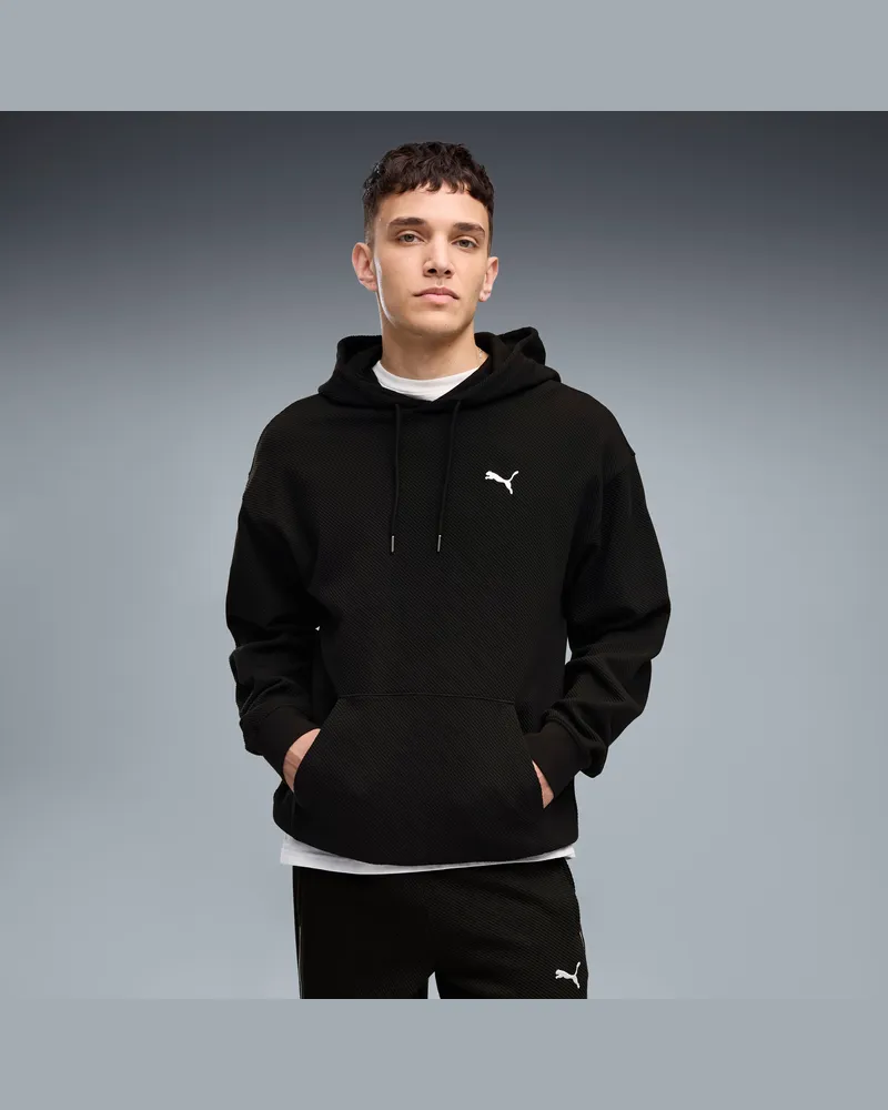 Puma Felpa con cappuccio Essentials Elevated dal taglio morbido da uomo, Accessori, Nero Black