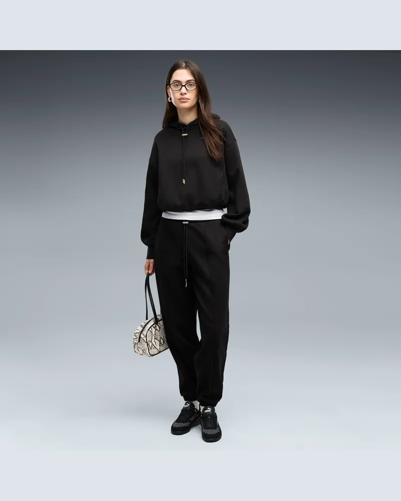 Puma Pantaloni in pile HER da donna, Abbigliamento, Nero Black