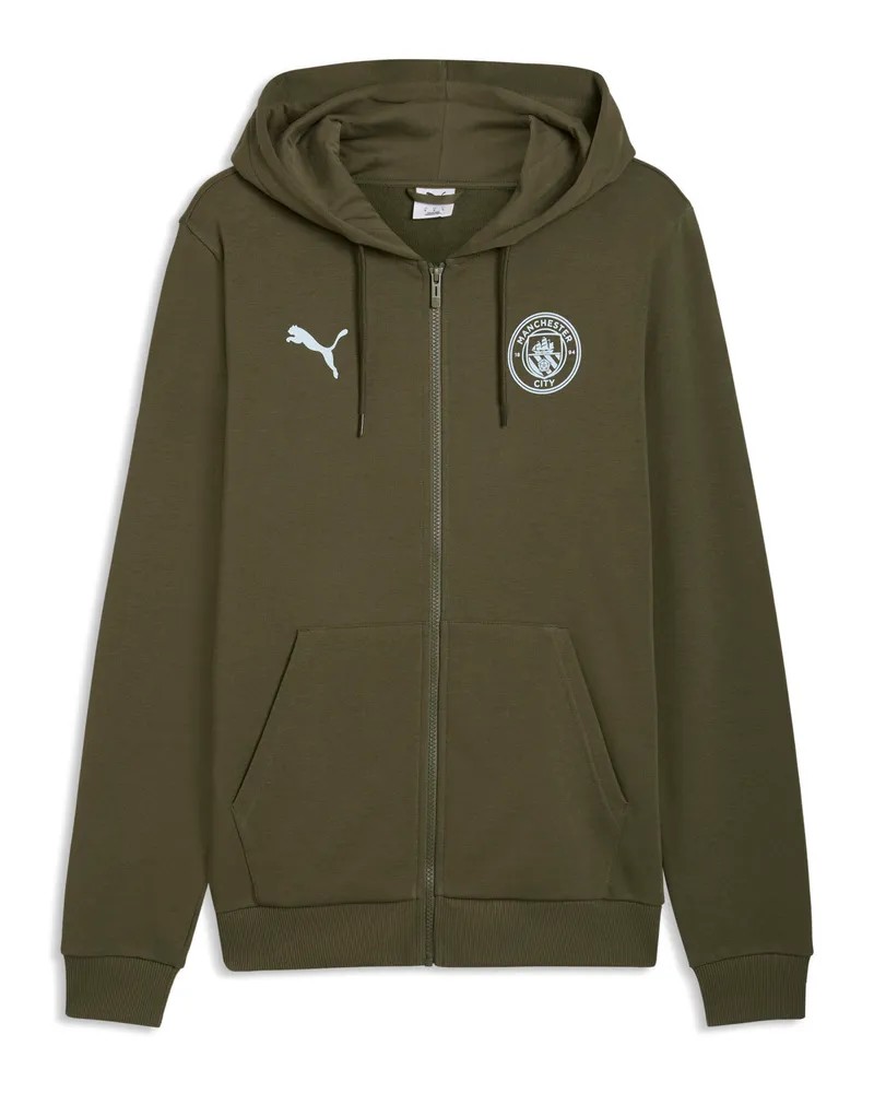 Puma Giacca con cappuccio Manchester City FtblCulture da uomo, Accessori, Verde Green