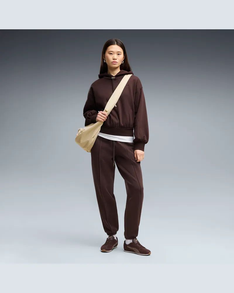 Puma Pantaloni in pile HER da donna, Abbigliamento, Marrone Brown