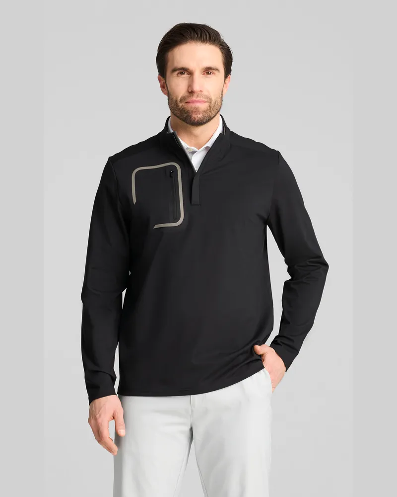 Puma Maglia da golf con zip corta CLOUDSPUN Tech da uomo, Abbigliamento, Nero Black