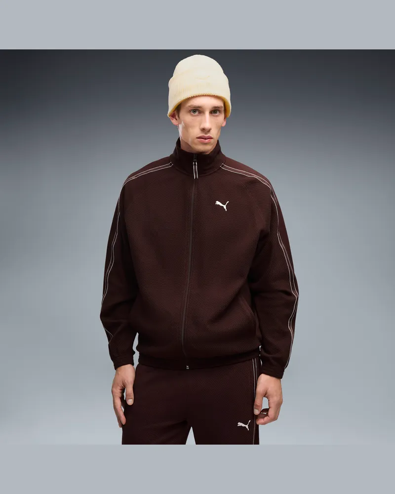 Puma Giacca sportiva con zip  Class dal taglio morbido da uomo, Abbigliamento, Marrone Brown