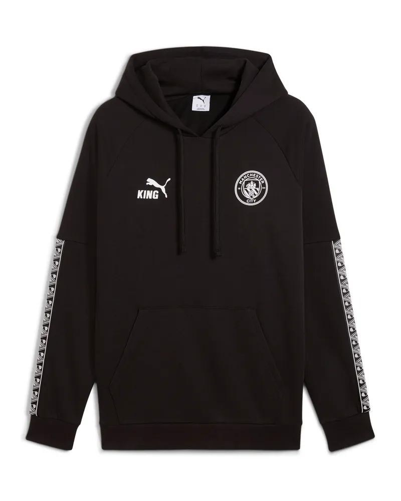 Puma Felpa con cappuccio Manchester City KING da uomo, Accessori, Nero Black