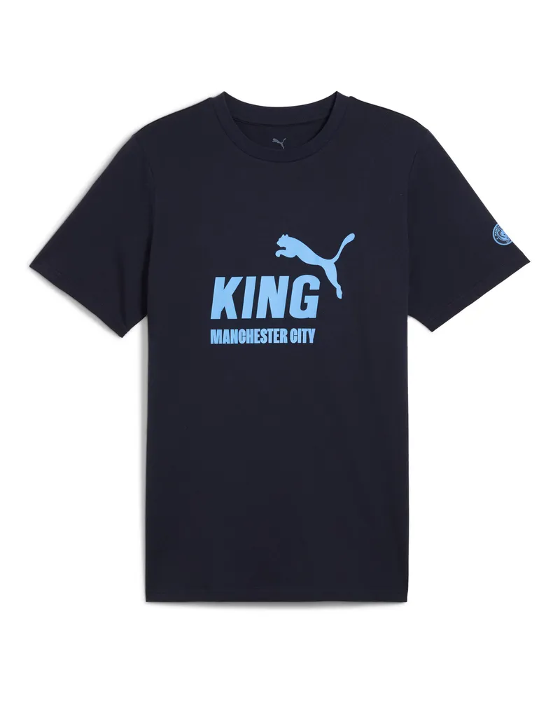 Puma T-shirt con logo Manchester City KING da uomo, Accessori, Blu Blue