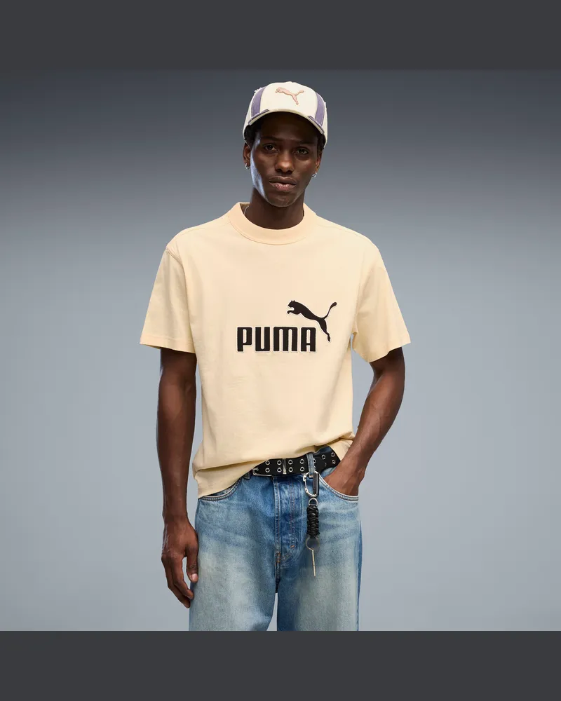 Puma T-shirt Essentials Elevated No.1 dal taglio morbido da uomo, Accessori, Giallo Yellow