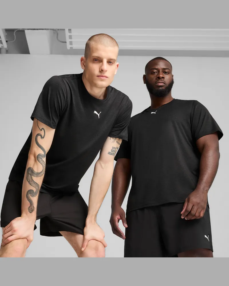 Puma T-shirt TAD ESSENTIALS Heather Cat da uomo, Abbigliamento, Nero Black