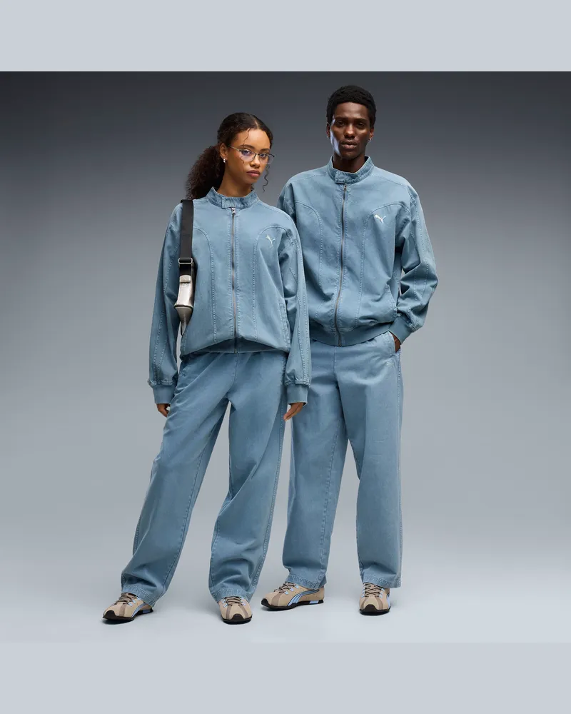 Puma Pantaloni sportivi in twill FUTURE..ARCHIVE dal taglio morbido unisex, Accessori, Blu Blue