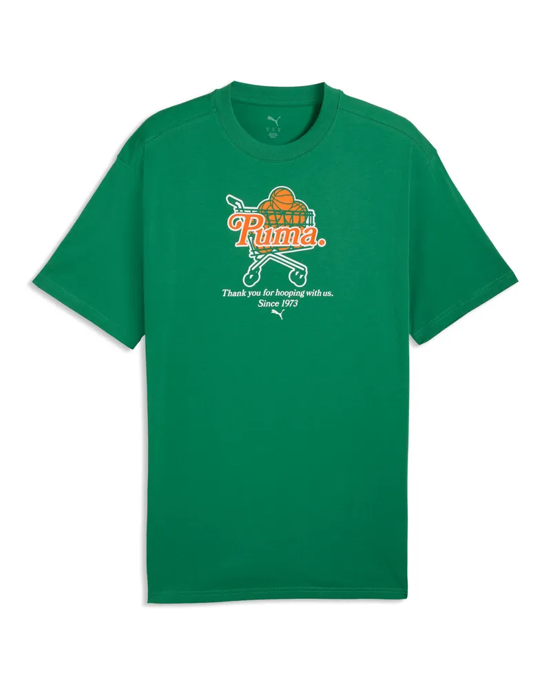 Puma T-shirt da basket Junior Varsity I dal taglio morbido da uomo, Accessori, Verde Green