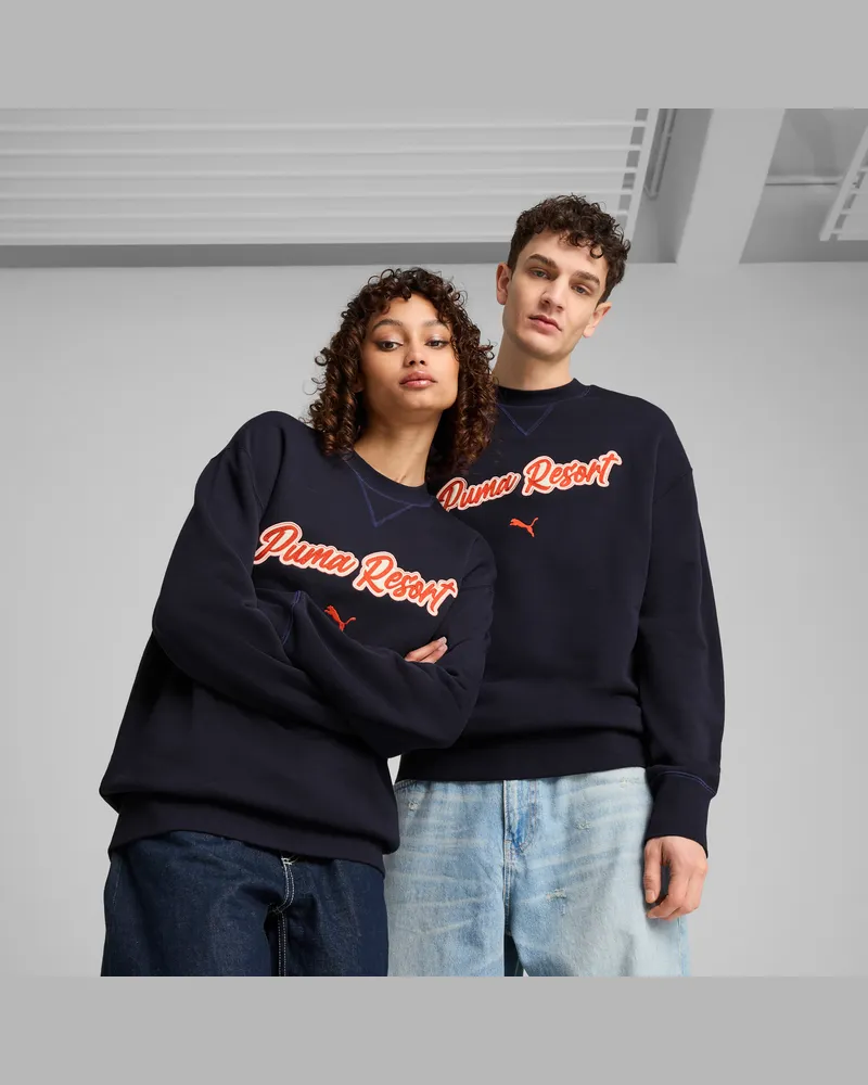 Puma Girocollo PREMIUM ESS vestibilità comoda unisex, Abbigliamento, Blu Blue