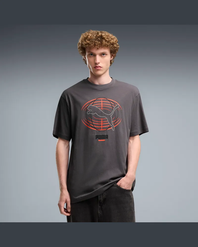 Puma T-shirt con grafica TECH dal taglio morbido da uomo, Abbigliamento, Grigio Gray