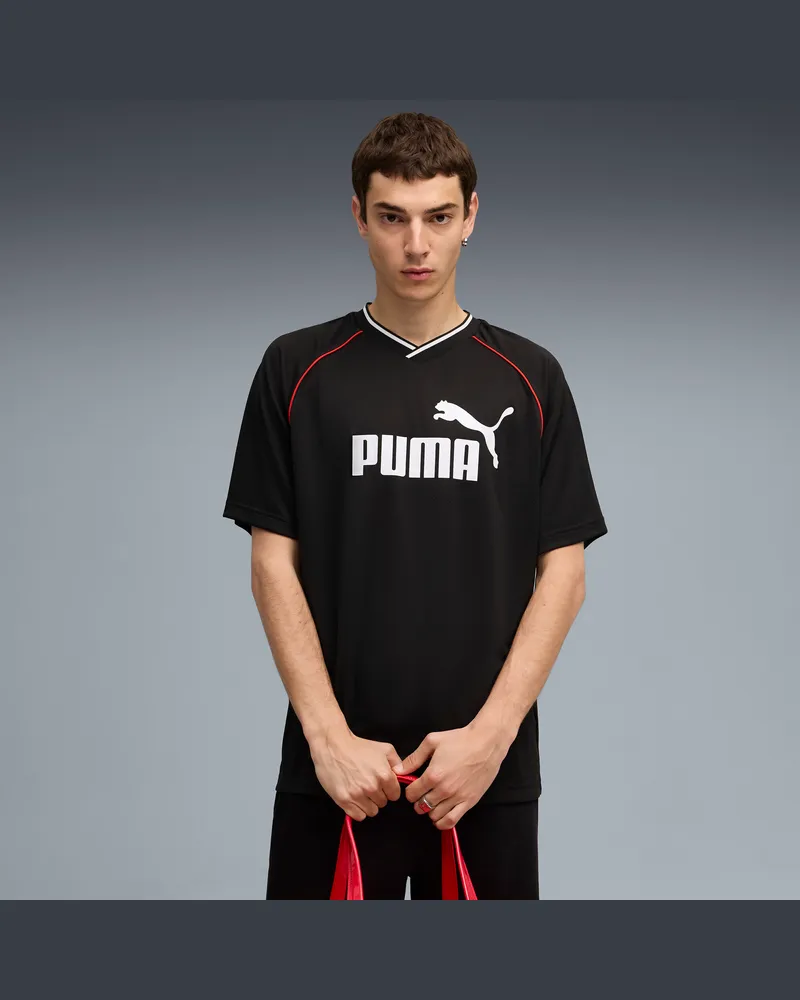 Puma Maglia da calcio Essentials da uomo, Abbigliamento, Nero Black