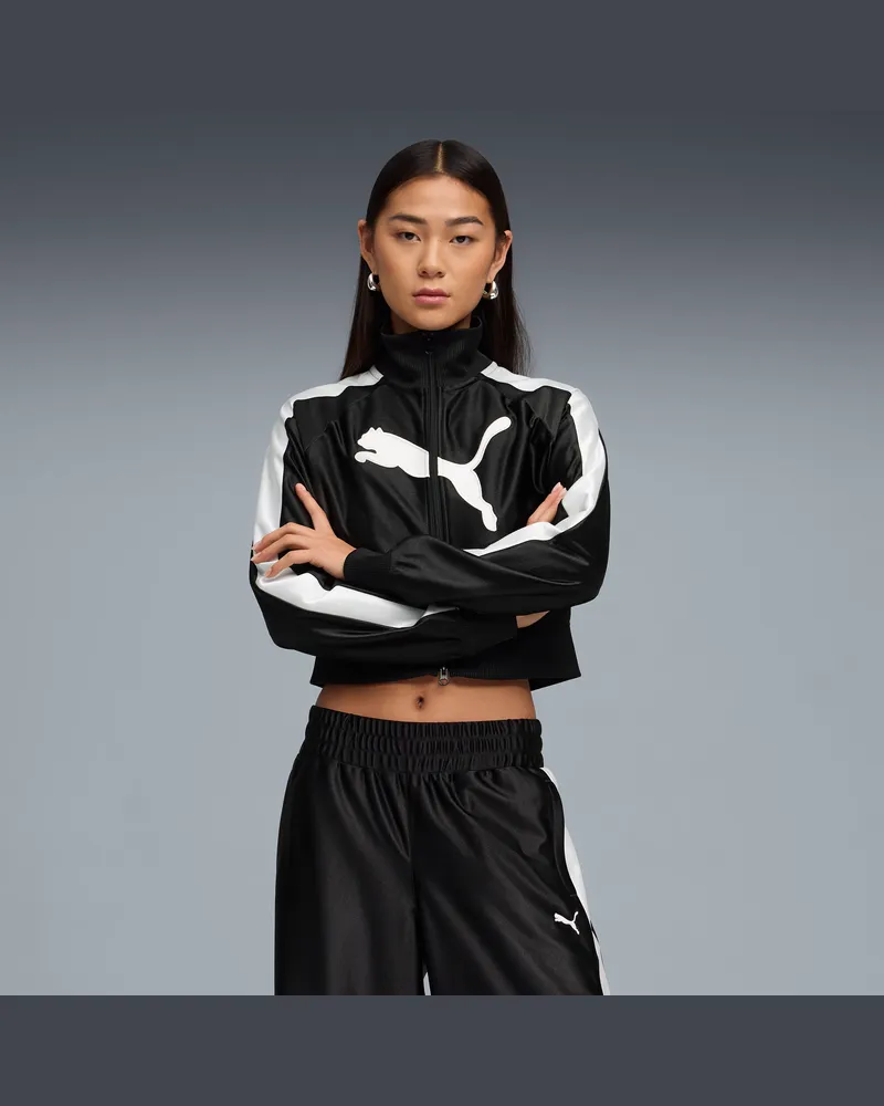 Puma Giacca sportiva cropped FUTURE..ARCHIVE T7 da donna, Abbigliamento, Nero Black