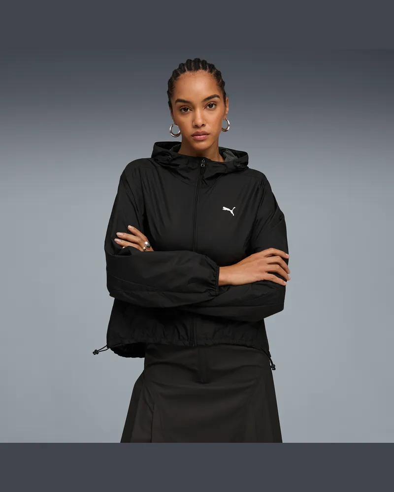 Puma Giacca a vento oversize TECH Sense da donna, Abbigliamento, Nero Black