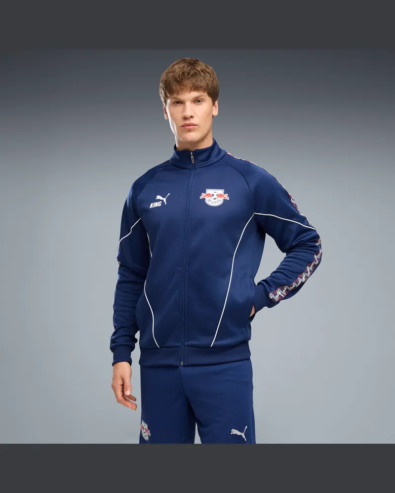 Puma Giacca con zip KING Anthem RB Leipzig da uomo, Abbigliamento, Blu Blue