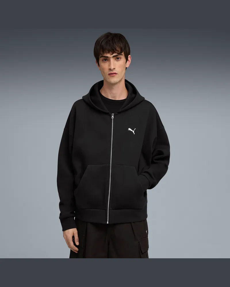 Puma Felpa con cappuccio e zip Wardrobe Essentials da uomo, Accessori, Nero Black