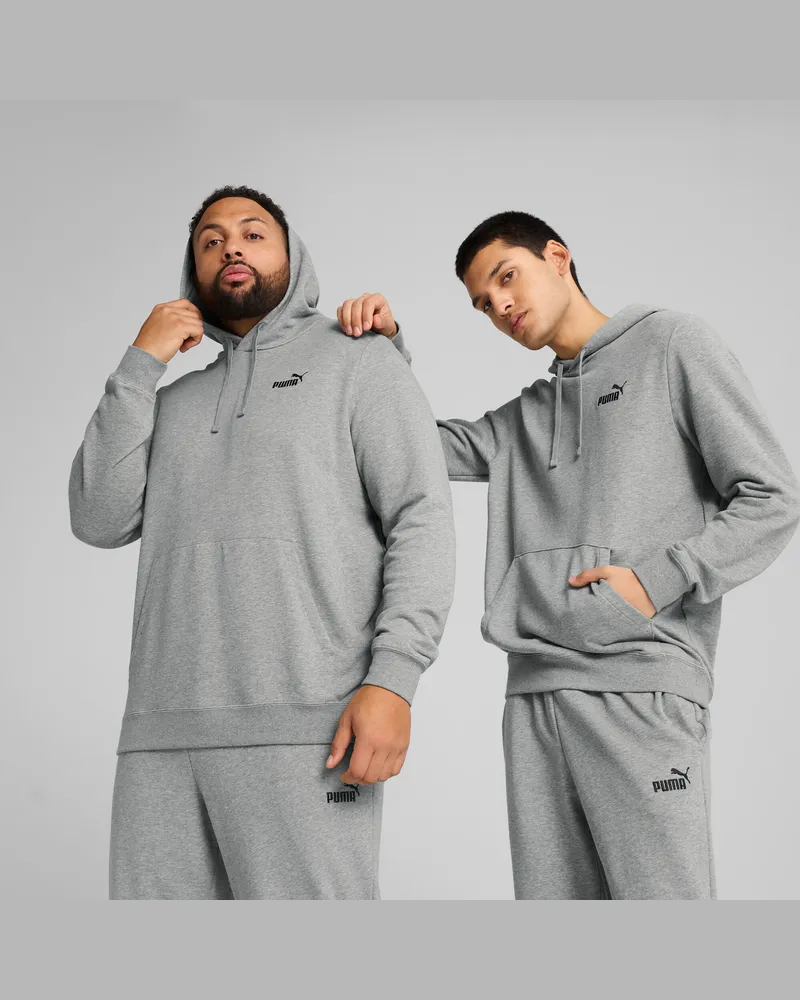 Puma Felpa con cappuccio Essentials con logo piccolo N. 1 da uomo, Abbigliamento, Grigio Gray