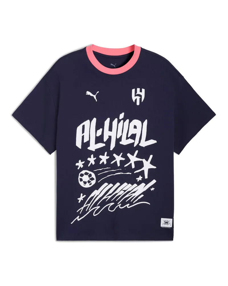 Puma T-shirt da basket  HOOPS x AL HILAL SFC da uomo, Abbigliamento, Blu Blue