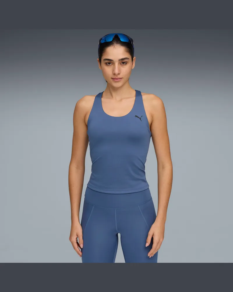 Puma Canotta 2 in 1 TAD ESSENTIALS da donna, Abbigliamento, Blu Blue