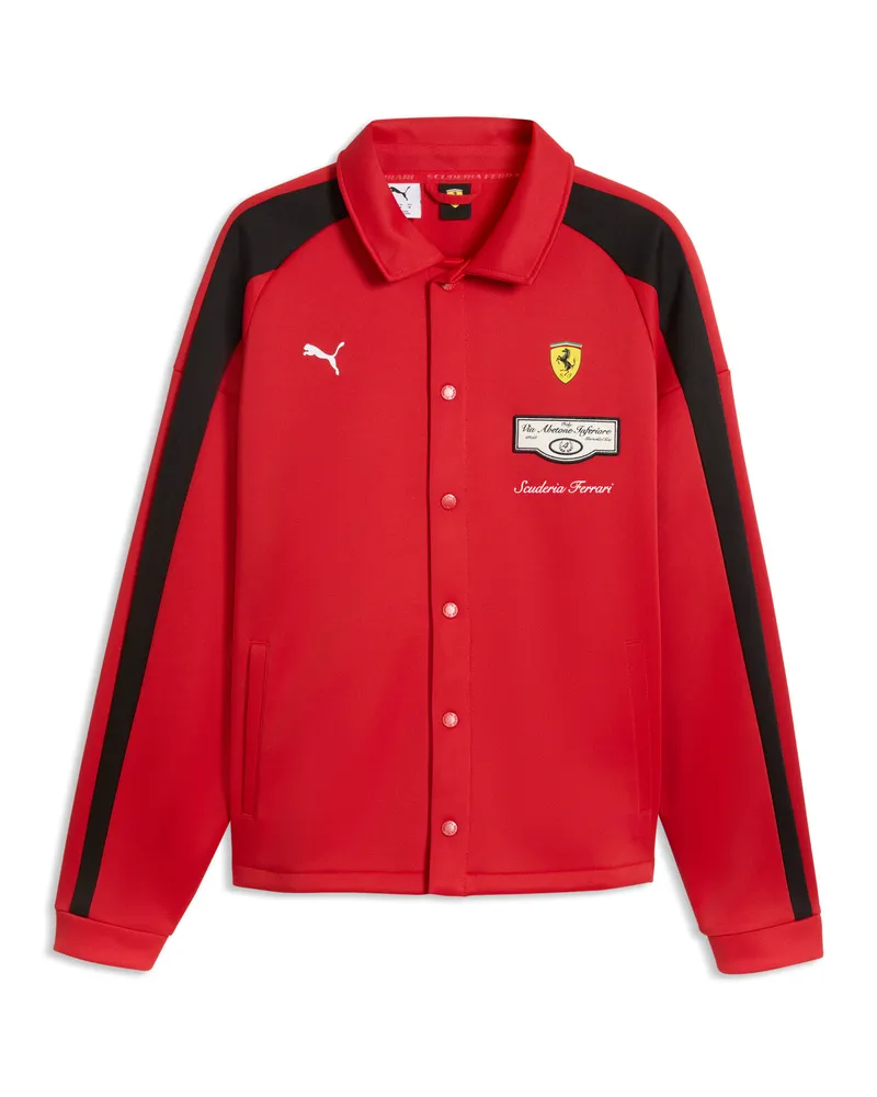 Puma Giacca sportiva Ferrari T7 da uomo, Accessori, Rosso Red