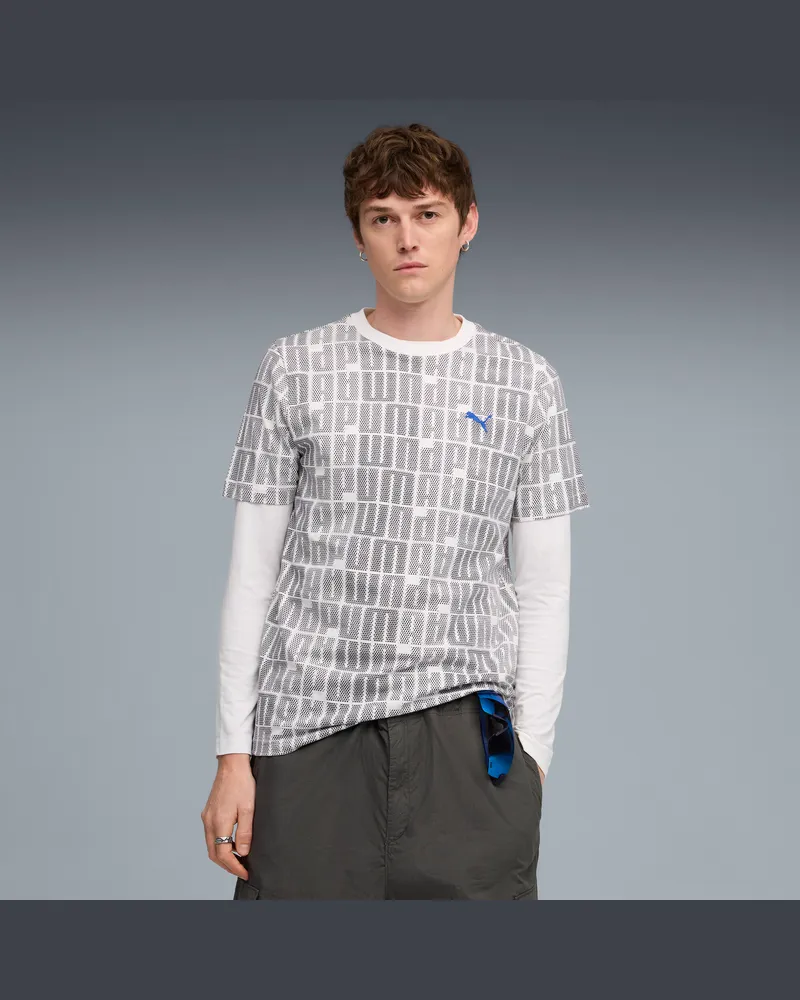 Puma T-shirt Essentials con logo Lab da uomo, Abbigliamento, Bianco White