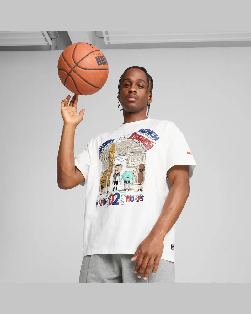 Puma T-shirt Paris Pardon My French da uomo, Abbigliamento, Bianco White