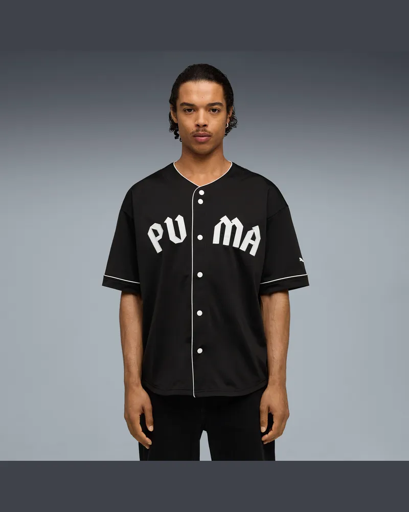 Puma Maglia da baseball oversize da uomo, Abbigliamento, Nero Black