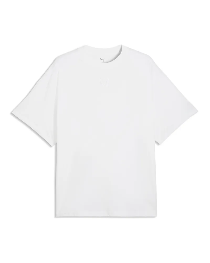Puma T-shirt oversize Fundamentals da uomo, Accessori, Bianco White