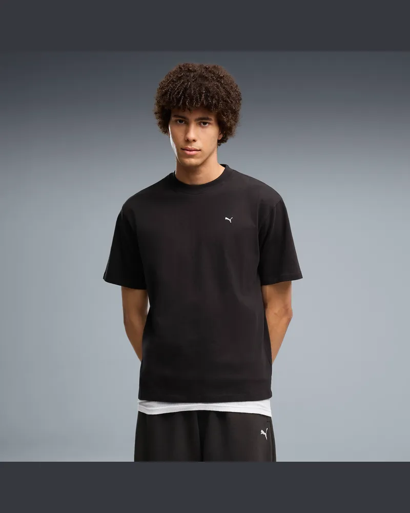Puma T-shirt da calcio Graphics da uomo, Abbigliamento, Nero Black