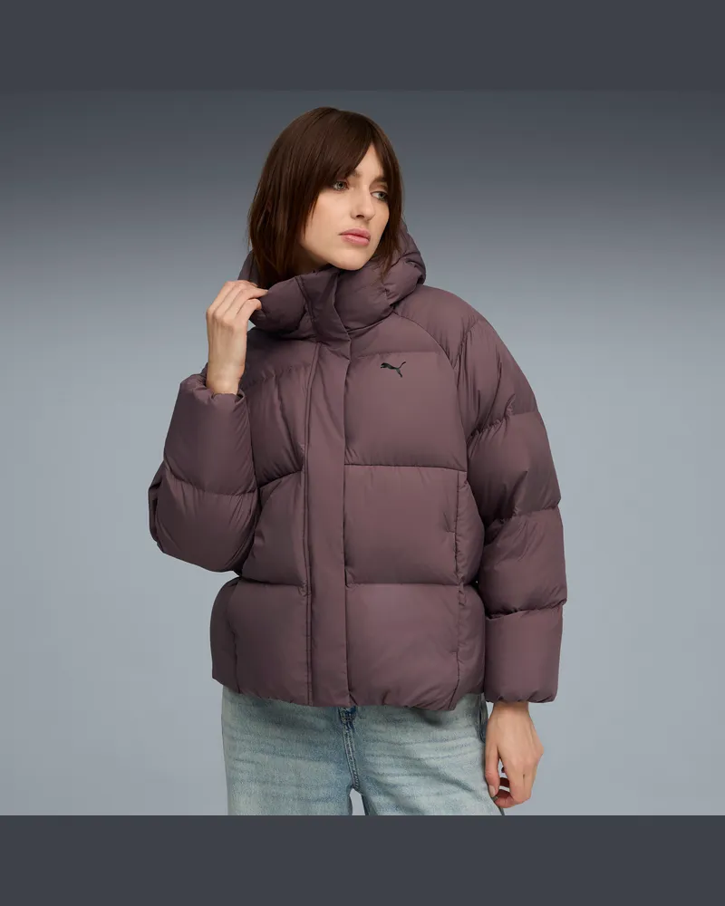 Puma Piumino lungo con cappuccio da donna, Abbigliamento, Viola Purple