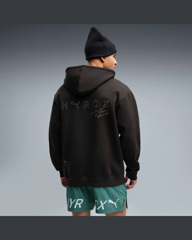 Puma Felpa con cappuccio  x HYROX Heavyweight da uomo, Abbigliamento, Nero Black