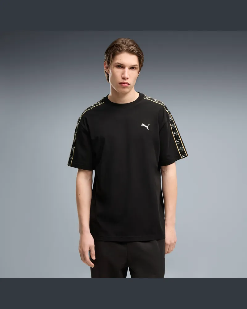 Puma T-shirt Essentials Elevated Tape dal taglio morbido da uomo, Accessori, Nero Black
