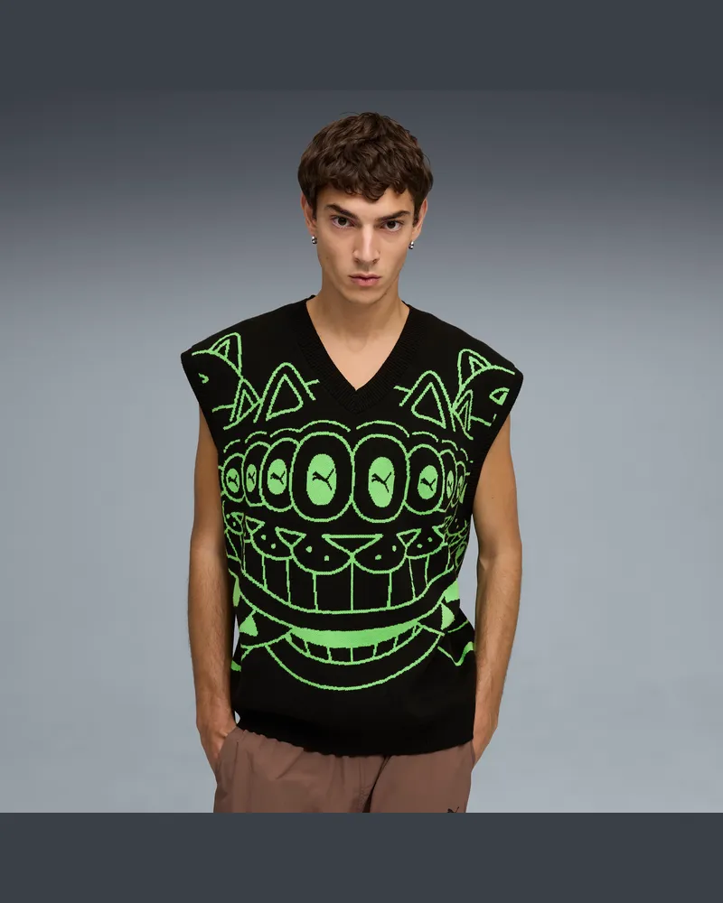 Puma Gilet in maglia  x RIPNDIP unisex, Abbigliamento, Nero Black