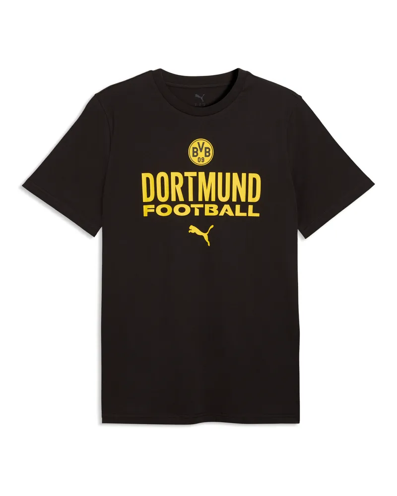 Puma T-shirt ftblCulture Borussia Dortmund da uomo, Accessori, Nero Black