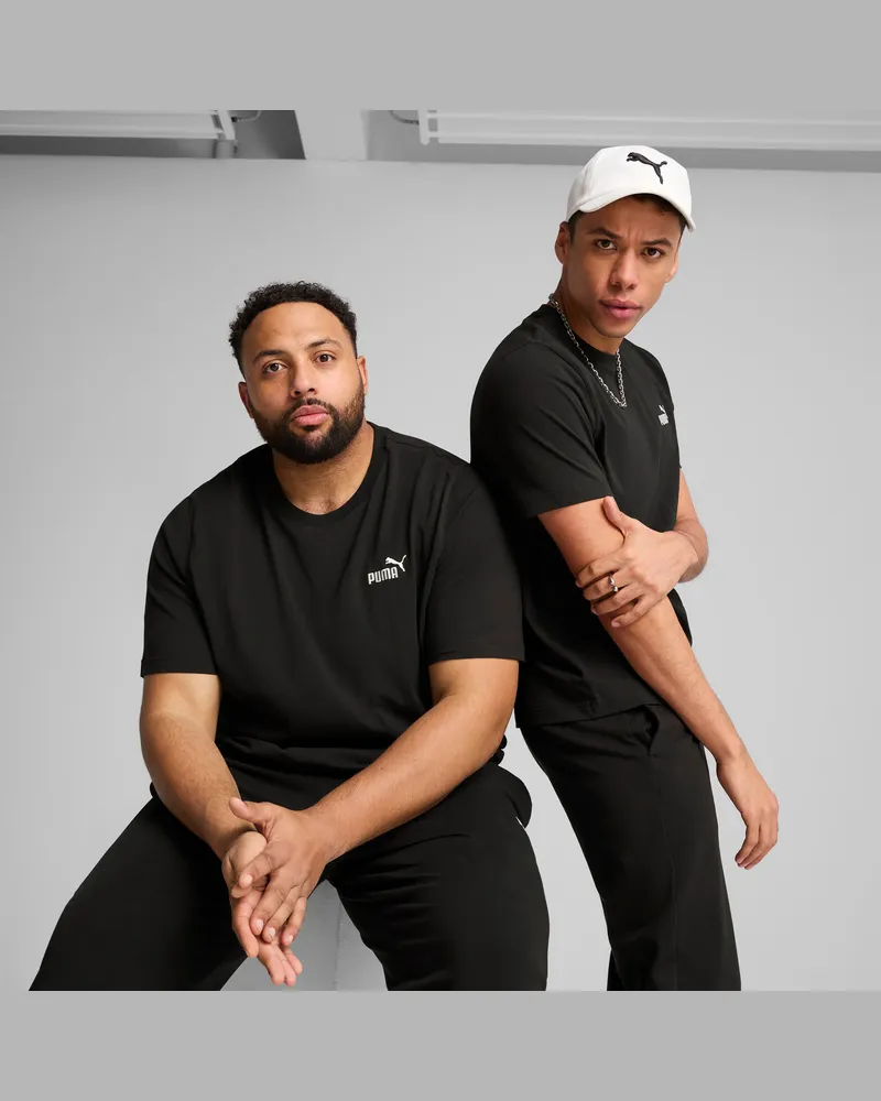 Puma T-shirt Essentials con logo piccolo N. 1 da uomo, Abbigliamento, Nero Black